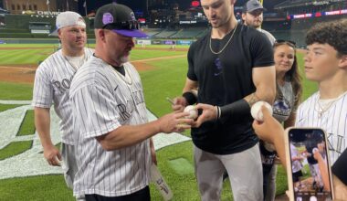 Got to meet our boy in centre field! (Met Doyle’s family @ Comerica, they invited me on the field for an autograph after the game)