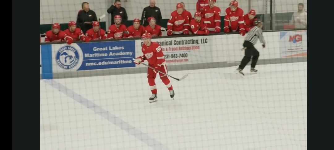 Patrick Kane shootout goal during today's Red vs White Game