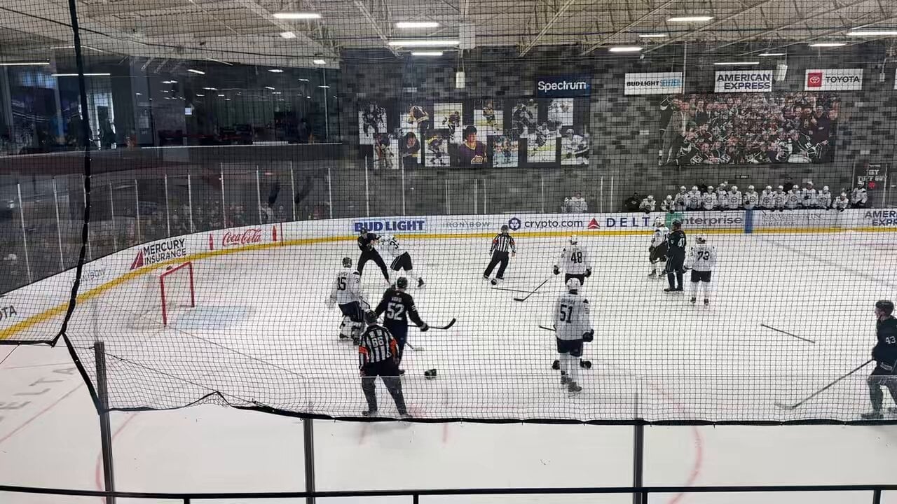 Helenius and Malott fight during the scrimmage todat
