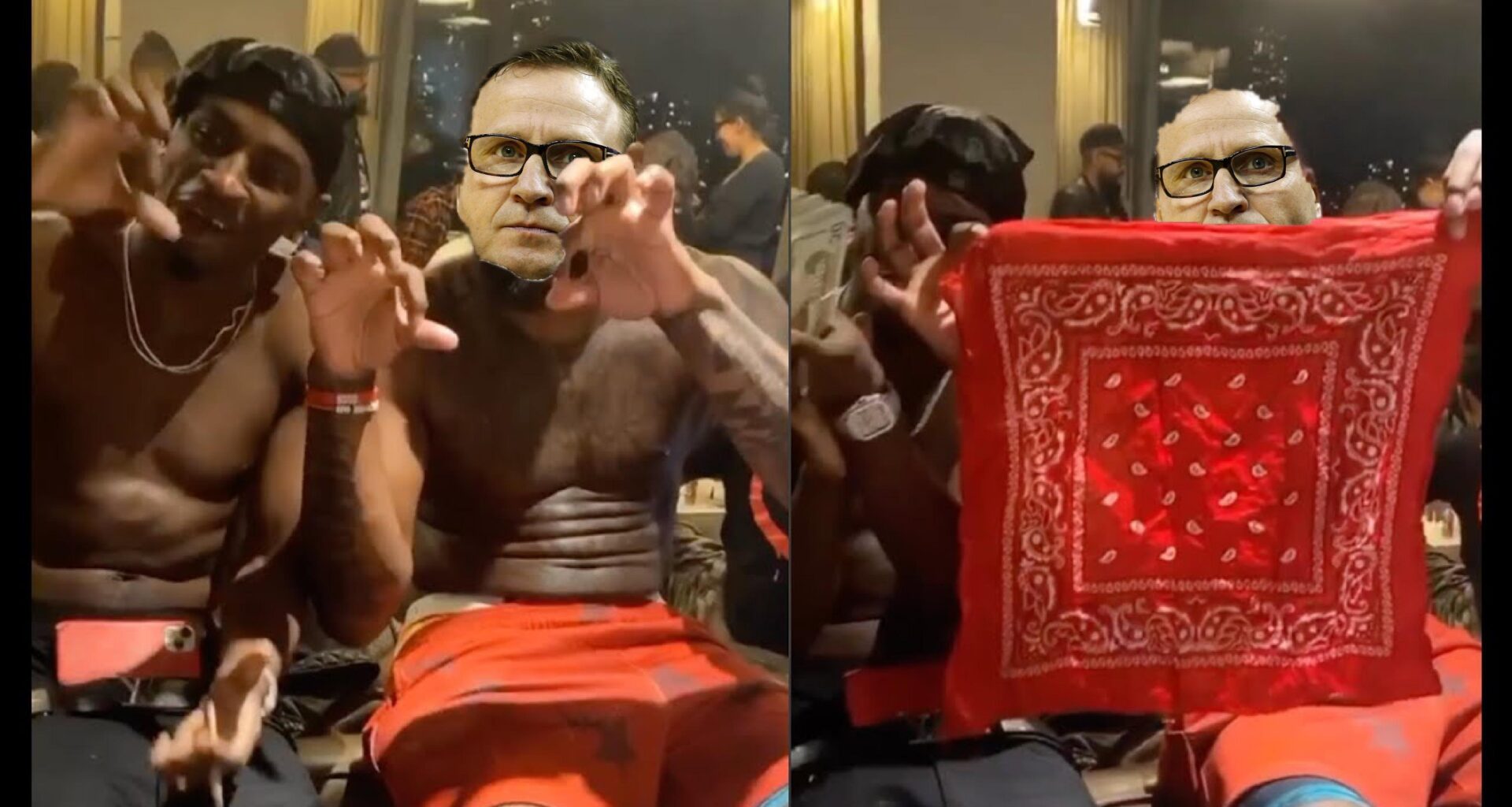 Wizards head coach Scott Brooks seen on IG throwing up gang signs