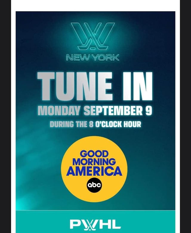 PWHL Team Names and Logos are being revealed Tomorrow (Monday) at 8am est on Good Morning America and Breakfast Television