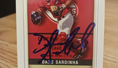 Posting a Reds autographed card every day until we win the World Series. Day 470: Dane Sardinha