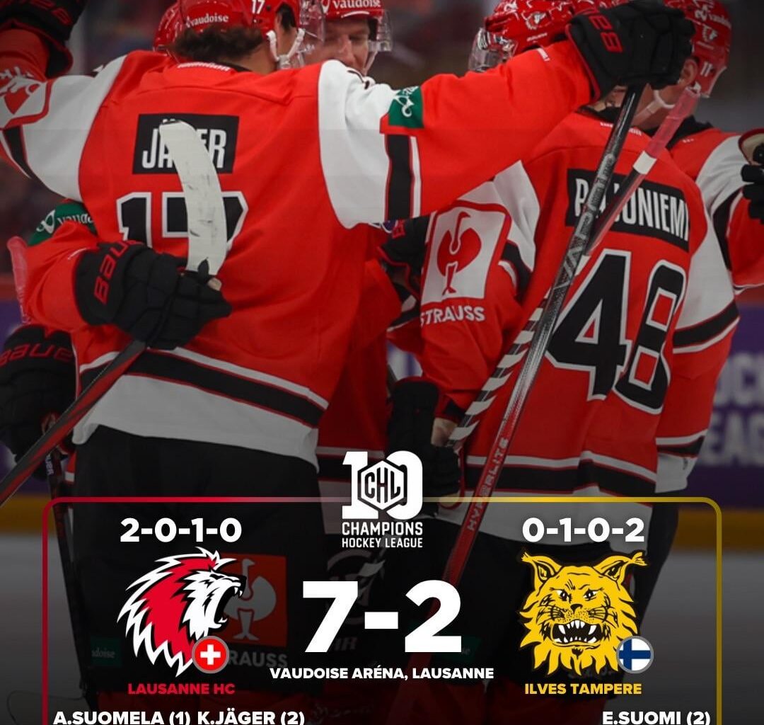 Champions Hockey League results from day 1 of round 3!