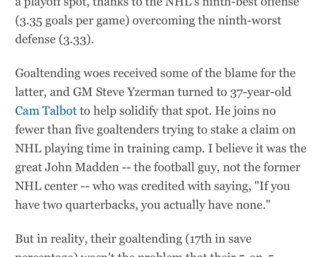 ESPN’s bold prediction for the upcoming Detroit Red Wings season. Thoughts?