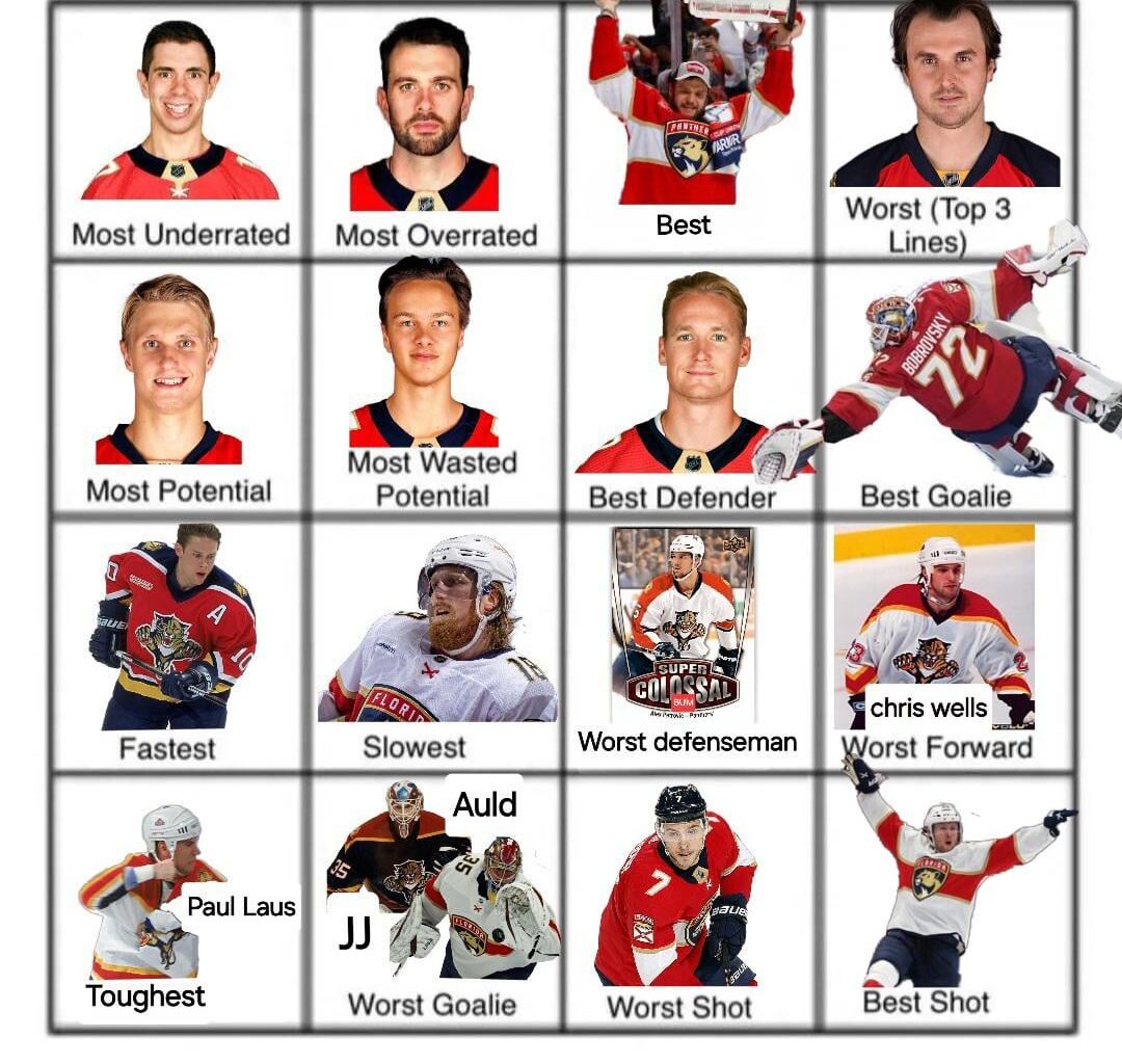 Florida Panthers player grid : Best shot results