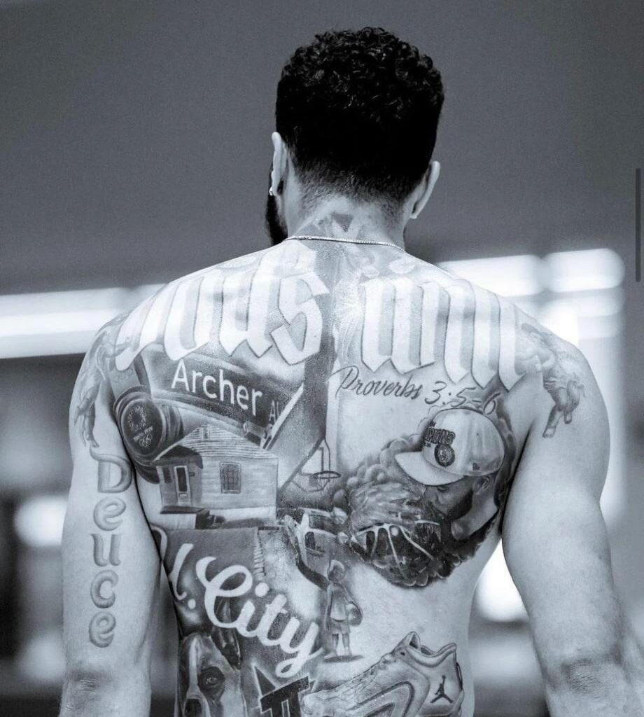 Tatum got a tattoo of himself kissing the Larry O'Brien trophy