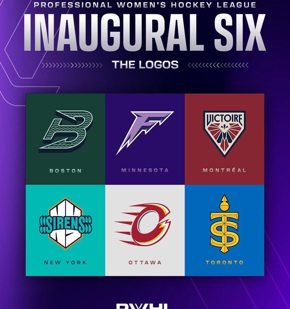 The PWHL have revealed the official new branding of their original 6 teams