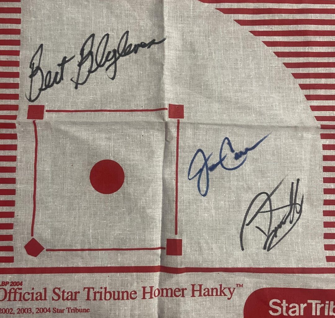 Can someone help identify whose autograph is on this Homer Hanky and let me know how much it might be worth?