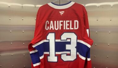 Cole Caufield will wear #13 in the upcoming season in honor of Johnny Gaudreau.