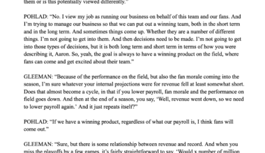 Gleeman's questions to Joe Pohlad regarding payroll decisions
