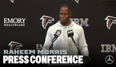 Raheem Morris on short week matchup on Thursday Night Football vs. Buccaneers | Press Conference