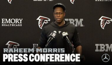 Raheem Morris speaks on containing Baker Mayfield and short week prep | Falcons vs. Buccaneers