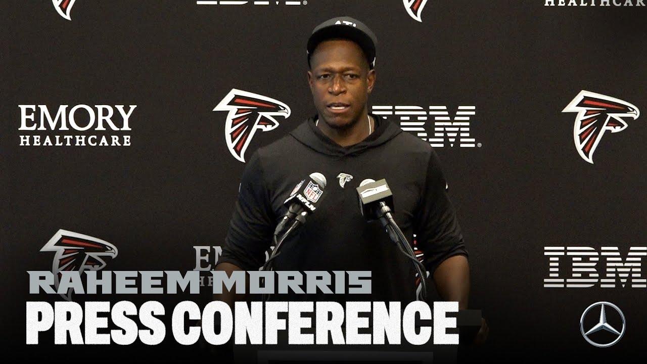Raheem Morris speaks on containing Baker Mayfield and short week prep | Falcons vs. Buccaneers