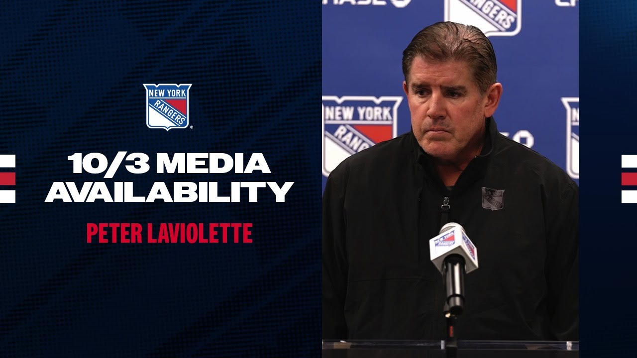 NYR 2024-25 Preseason: Peter Laviolette Media Availability | Oct. 3, 2024