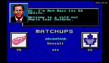 NHL '94 "Game of the Night" Detroit Red Wings - Toronto Maple Leafs "Norris Division  Nov.15/1986