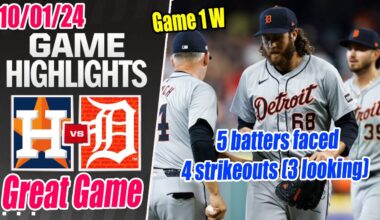 Detroit Tigers vs Houston Astros [FULL GAME 1] Oct 1, 2024 | AL Wild Card | MLB Highlights 2024