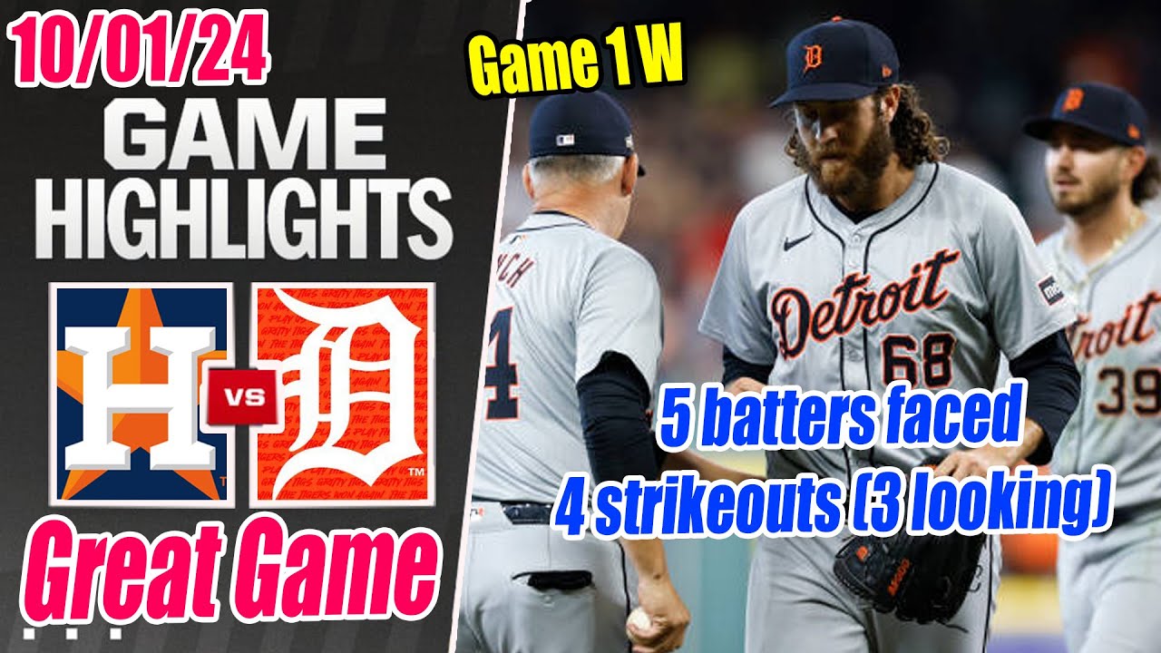 Detroit Tigers vs Houston Astros [FULL GAME 1] Oct 1, 2024 | AL Wild Card | MLB Highlights 2024