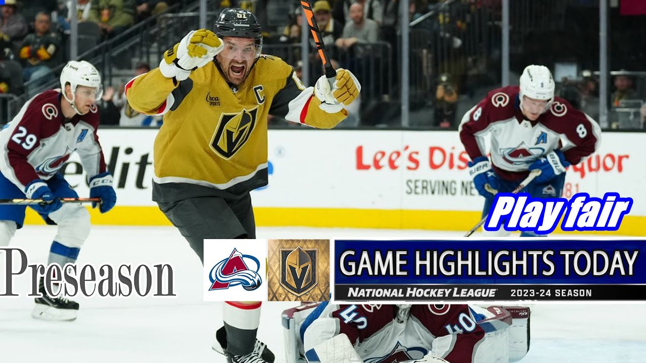 Colorado Avalanche vs Vegas Golden Knights Game Highlights | preseason | 2024 NHL Season