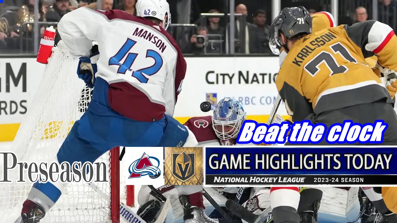 Colorado Avalanche vs Vegas Golden Knights Full Game Highlights | preseason | 2024 NHL Season