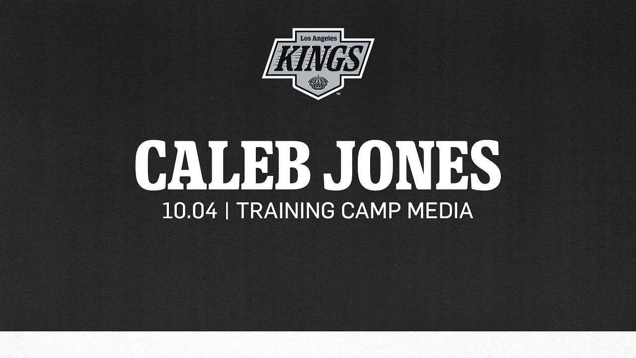 Defenseman Caleb Jones | 10.04 LA Kings Practice in Quebec City | Media