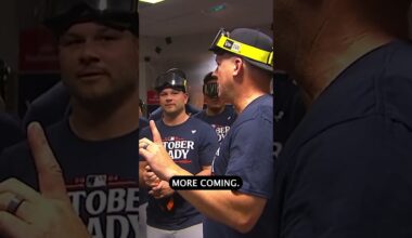 “I’m not sure who, but somebody let the Tigers get hot!” A.J. Hinch gets the clubhouse fired up 😤