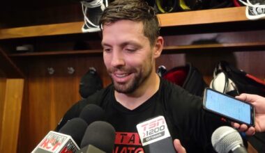 Travis Green, Drake Batherson, and David Perron Media Availability - Oct. 7