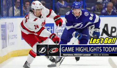 Carolina Hurricanes vs Tampa Bay Lightning Game Highlights | 2024 NHL Season