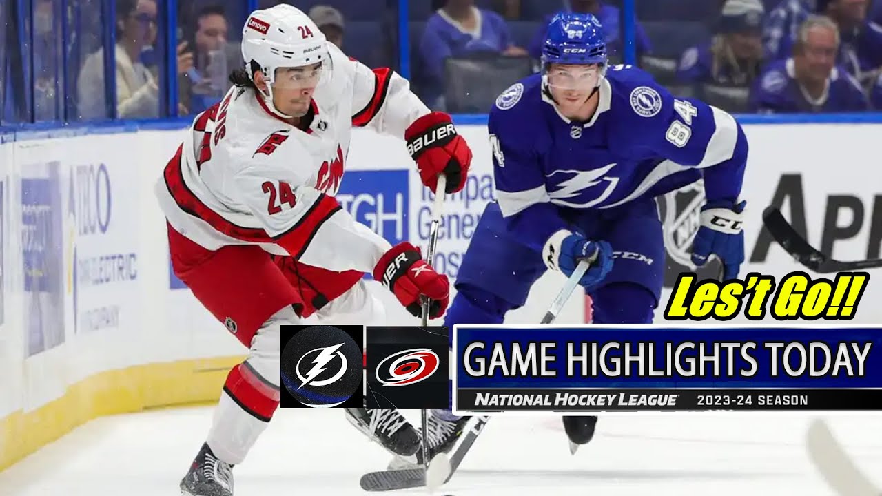 Carolina Hurricanes vs Tampa Bay Lightning Game Highlights | 2024 NHL Season