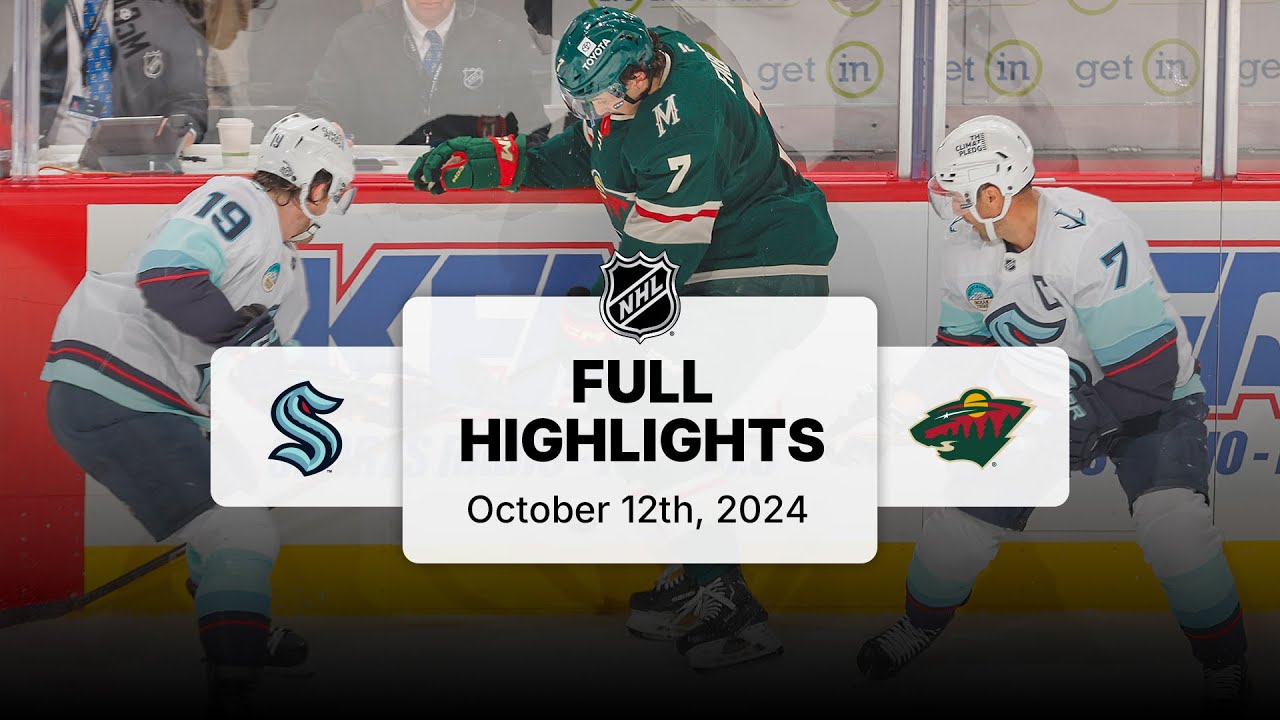 Kraken at Wild | October 12, 2024 | NHL Full Game Highlights