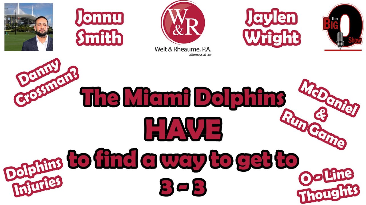 Big O and David Furones - The Miami Dolphins HAVE to Find a Way to Get to 3 - 3!
