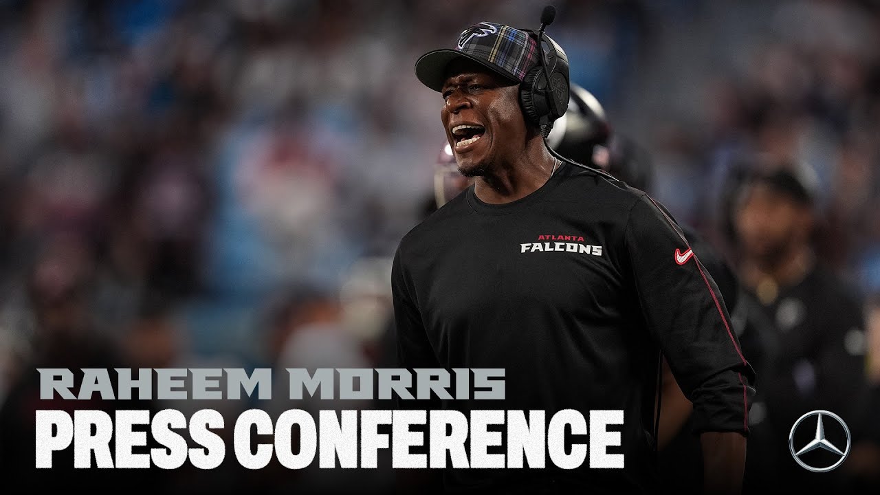 Head coach Raheem Morris reflects on Atlanta Falcons win over Carolina Panthers | Press Conference