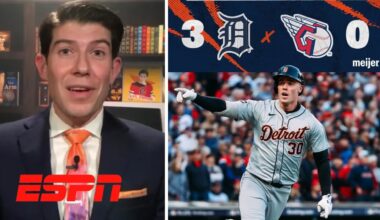 ESPN react to Carpenter stuns Guardians with dramatic HR in 9th to lift Tigers to 3-0 win in Game 2