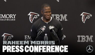 Raheem Morris on win against Panthers and looking ahead to hosting Seahawks | Press Conference