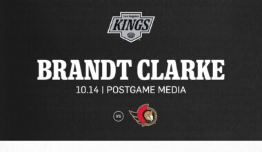 Defenseman Brandt Clarke | 10.14 LA Kings fall to Ottawa Senators in Overtime