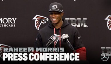 Raheem Morris speaks with media ahead of week 7 against the Seattle Seahawks | Press Conference
