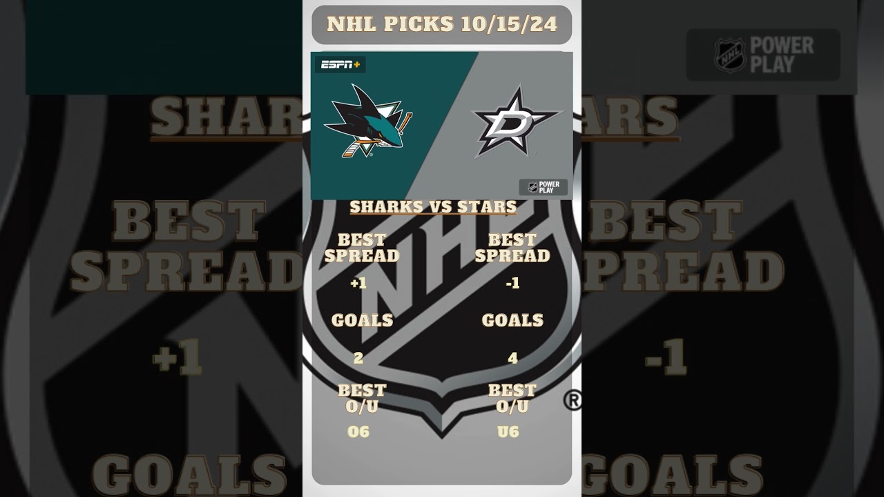 San Jose Sharks vs Dallas Stars prediction 10/15/24 | NHL Picks Today 10/15/24 | Best NHL Bets