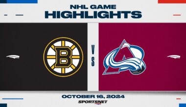NHL Highlights | Bruins vs. Avalanche - October 16, 2024