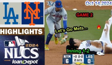 Dodgers vs Mets NLCS Inning 1-2 Game 2 MLB Highlights (10/14/24)  | MLB Highlights Oct 14,2024.