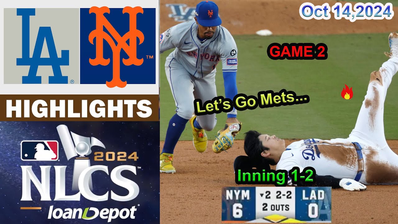 Dodgers vs Mets NLCS Inning 1-2 Game 2 MLB Highlights (10/14/24)  | MLB Highlights Oct 14,2024.