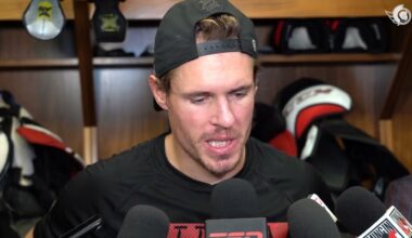 Jacob Bernard-Docker, Nick Cousins, and Travis Green Postgame Media Availability vs NJD