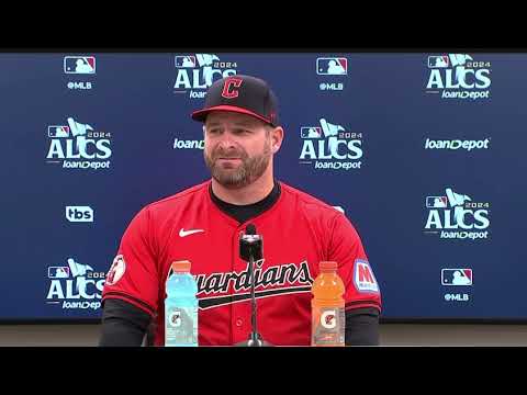 Guardians Stephen Vogt Postgame says #Guardians are hurting after losing ALCS to Yankees