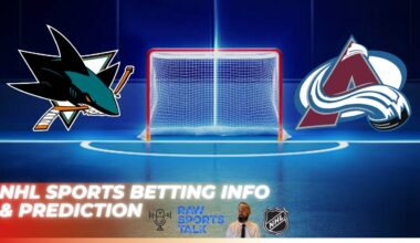 San Jose Sharks VS Colorado Avalanche : NHL Betting Info For 10/20/24