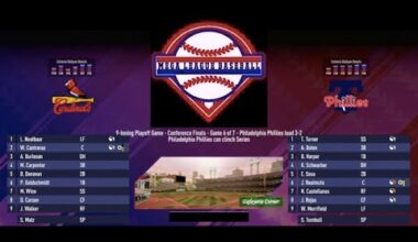 MGLB 2024 Playoffs NLCS Game 6 - St. Louis Cardinals @ Philadelphia Phillies (PHL leads 3-2)