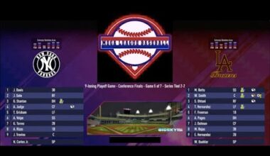 MGLB 2024 Playoffs ALCS Game 5 - New York Yankees @ Los Angeles Browns (Series tied 2-2)
