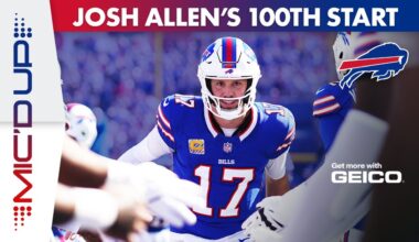 Josh Allen Mic'd Up For His 100th Career NFL Start In Epic Win Over Tennessee Titans | Buffalo Bills
