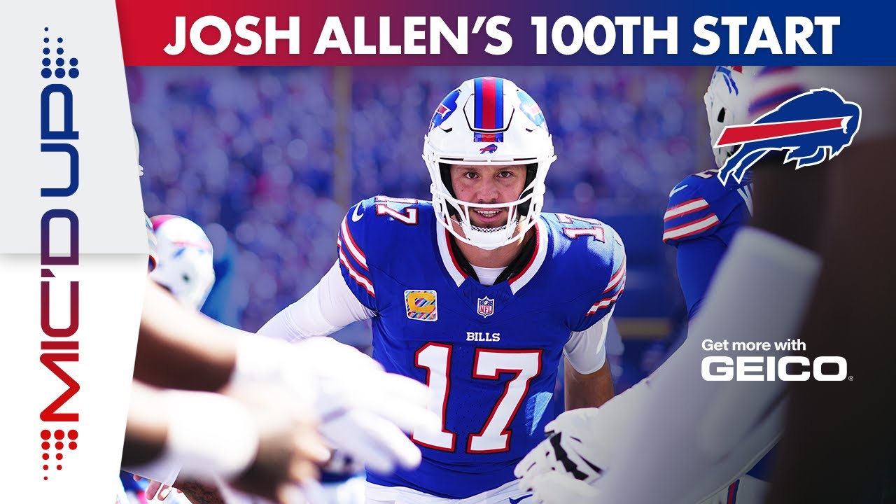 Josh Allen Mic'd Up For His 100th Career NFL Start In Epic Win Over Tennessee Titans | Buffalo Bills