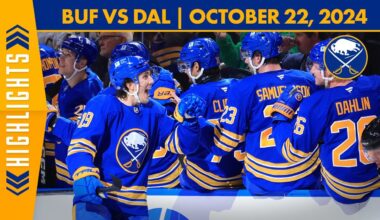 Tage Thompson, Ryan McLeod Score In Buffalo Sabres 4-2 Home Win Against Dallas Stars | Highlights