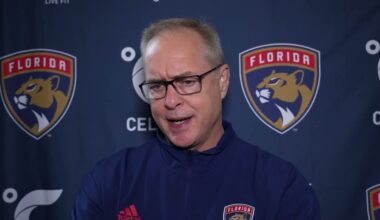 Paul Maurice, Florida Panthers Morning Skate at New York Rangers