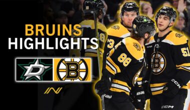 Bruins Highlights: Boston Matches Up With Dallas In Thursday Night Showdown
