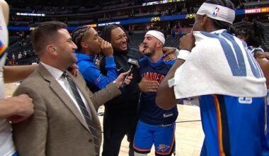 Alex Caruso Joins The Thunder Postgame Fun 😂